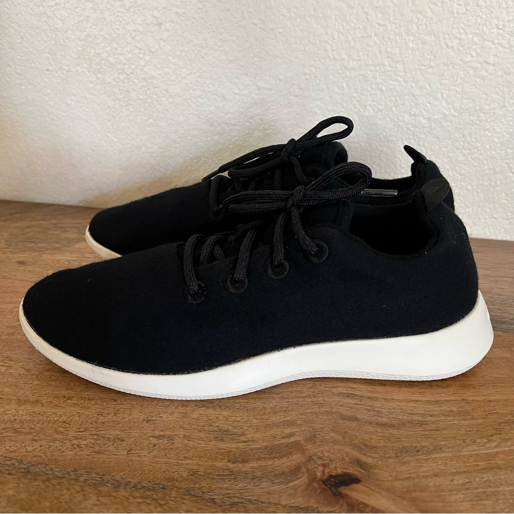 AllBirds Men's Wool Runners Natural Black Sneakers Size 9 - Picture 7 of 15